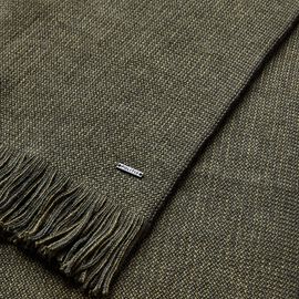 Khaki Marle Wool Blend Knitted Scarf